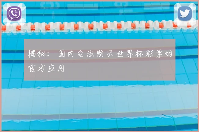 揭秘：国内合法购买世界杯彩票的官方应用